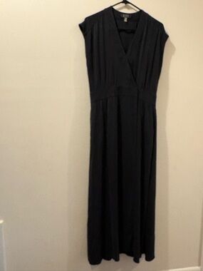 AYR Elegant Black Wrap Maxi Dress - Classic Women’s Style - silk - medium